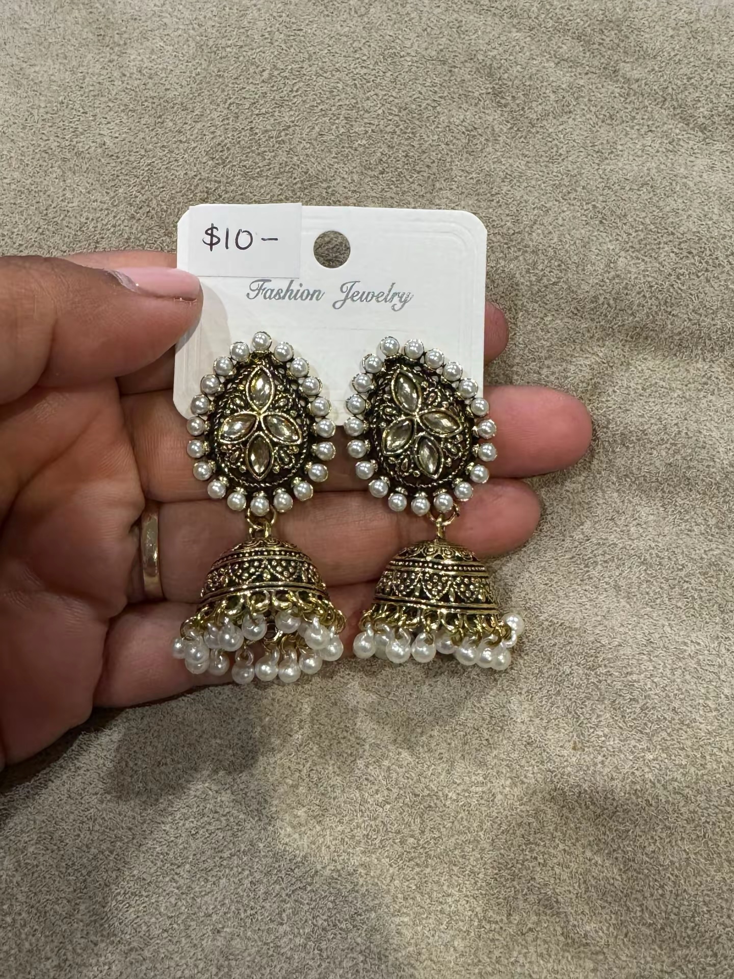 Jhumka style earrings