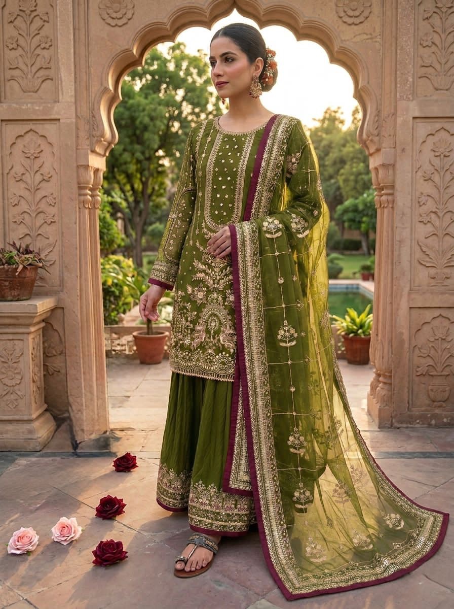 Palazzo & dupatta set