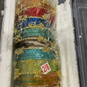 Kashmiri glass bangle set