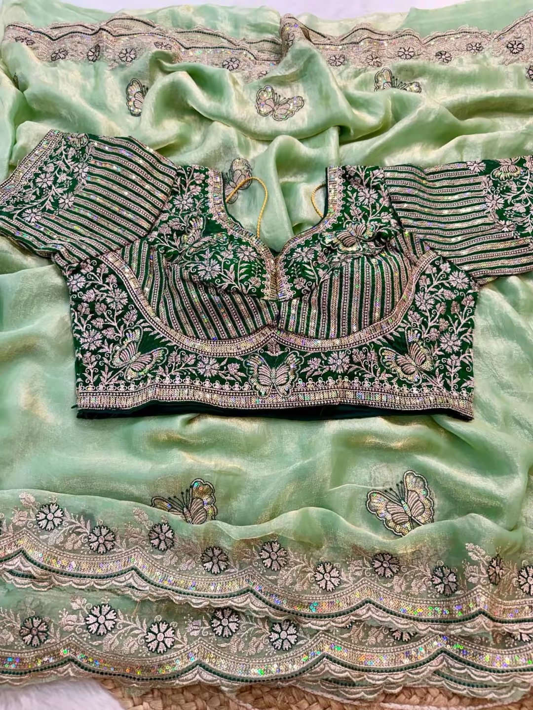 Saree with stitched blouse